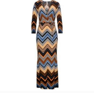 Faux wrap maxi dress